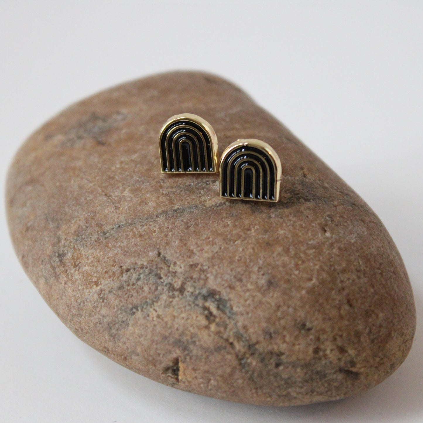 Arches Soft Enamel Stud Earrings
