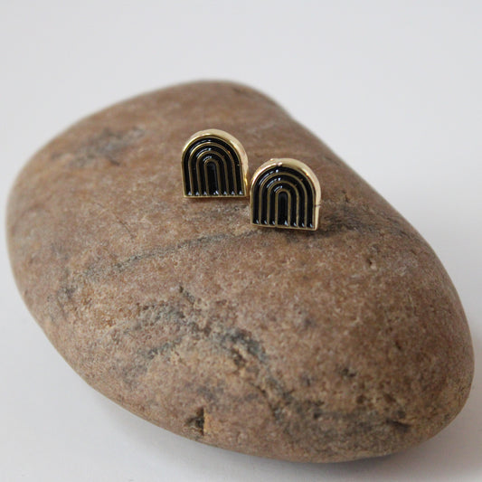 Arches Soft Enamel Stud Earrings