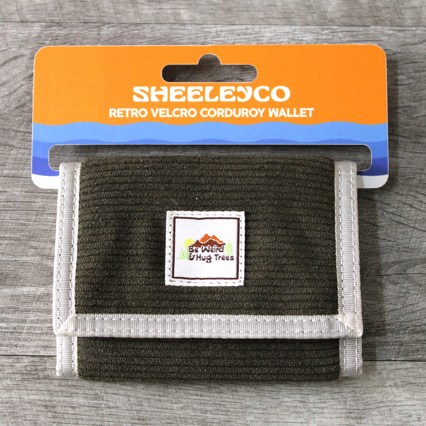 Be Weird and Hug Trees Retro Corduroy Wallet