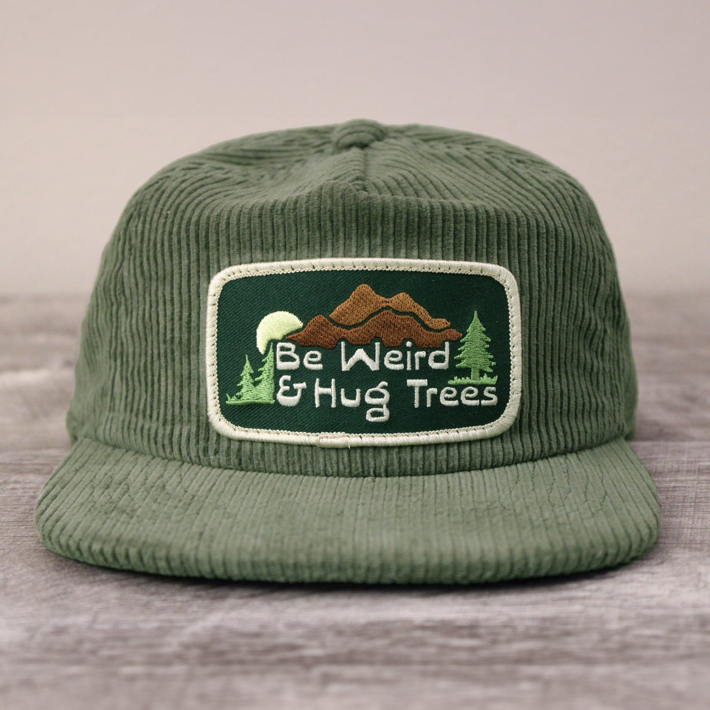Be Weird and Hug Trees Corduroy Hat