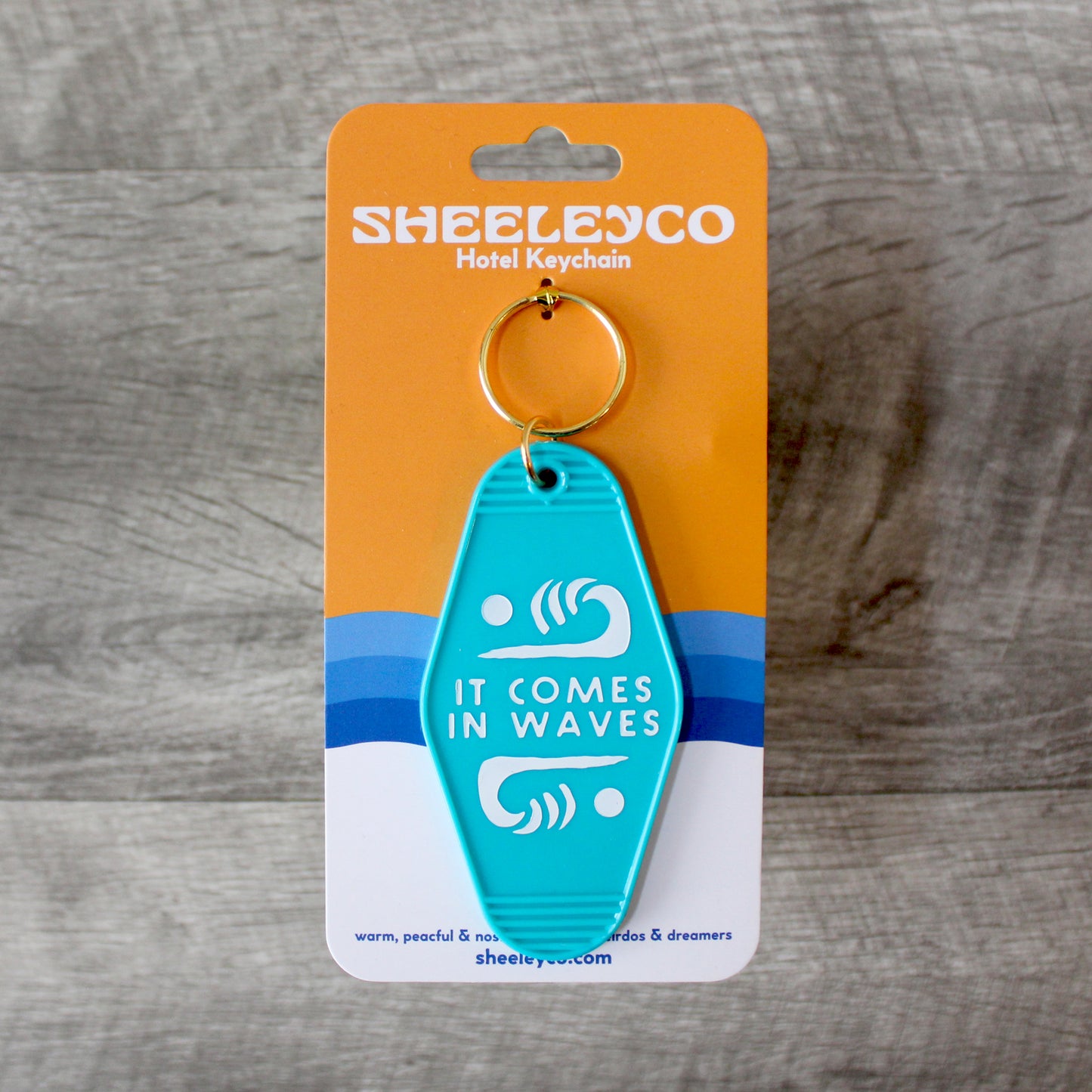 It Comes In Waves Hotel Keychain