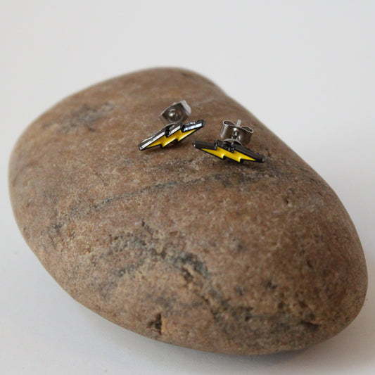 You're Electric Soft Enamel Stud Earrings