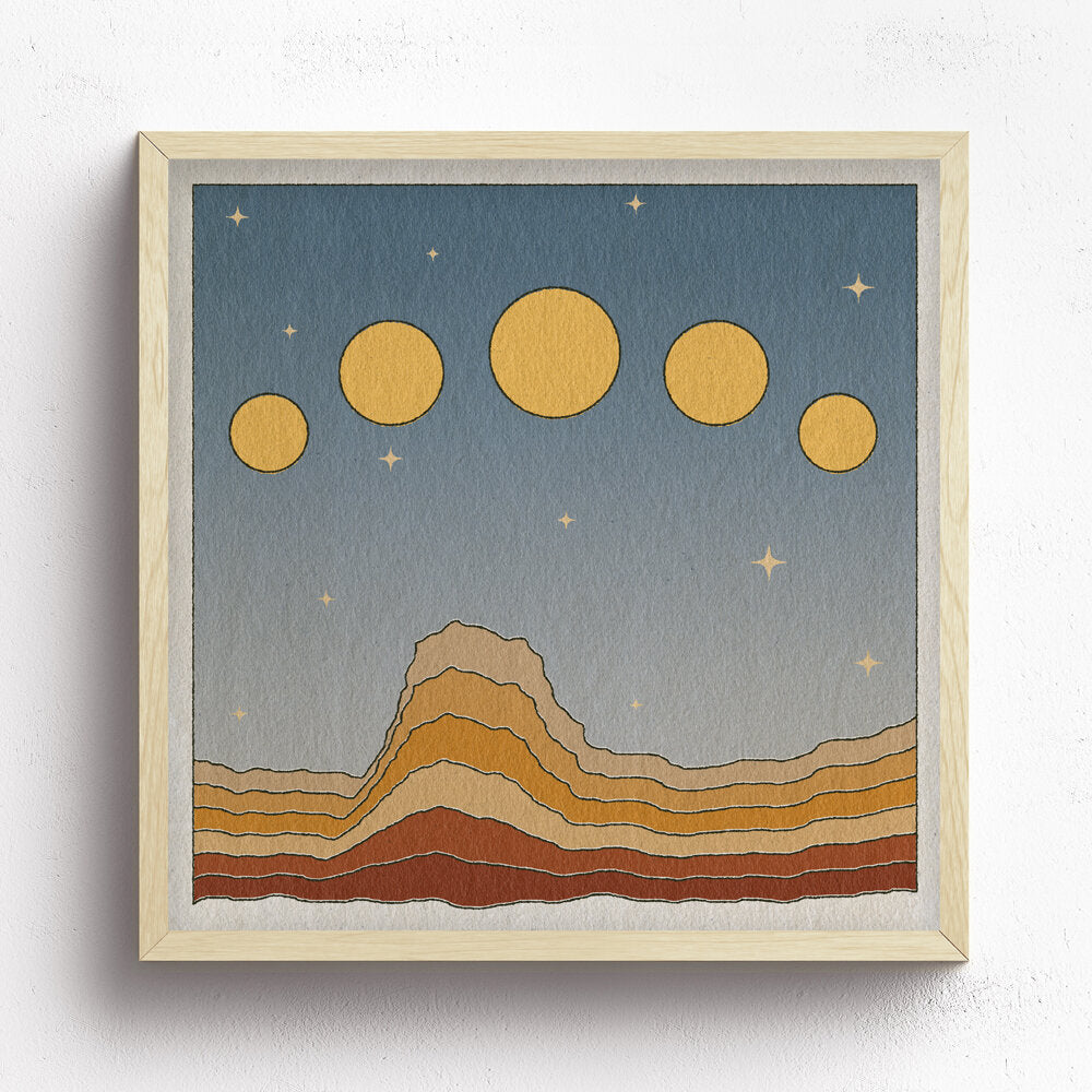 Five Moons Print