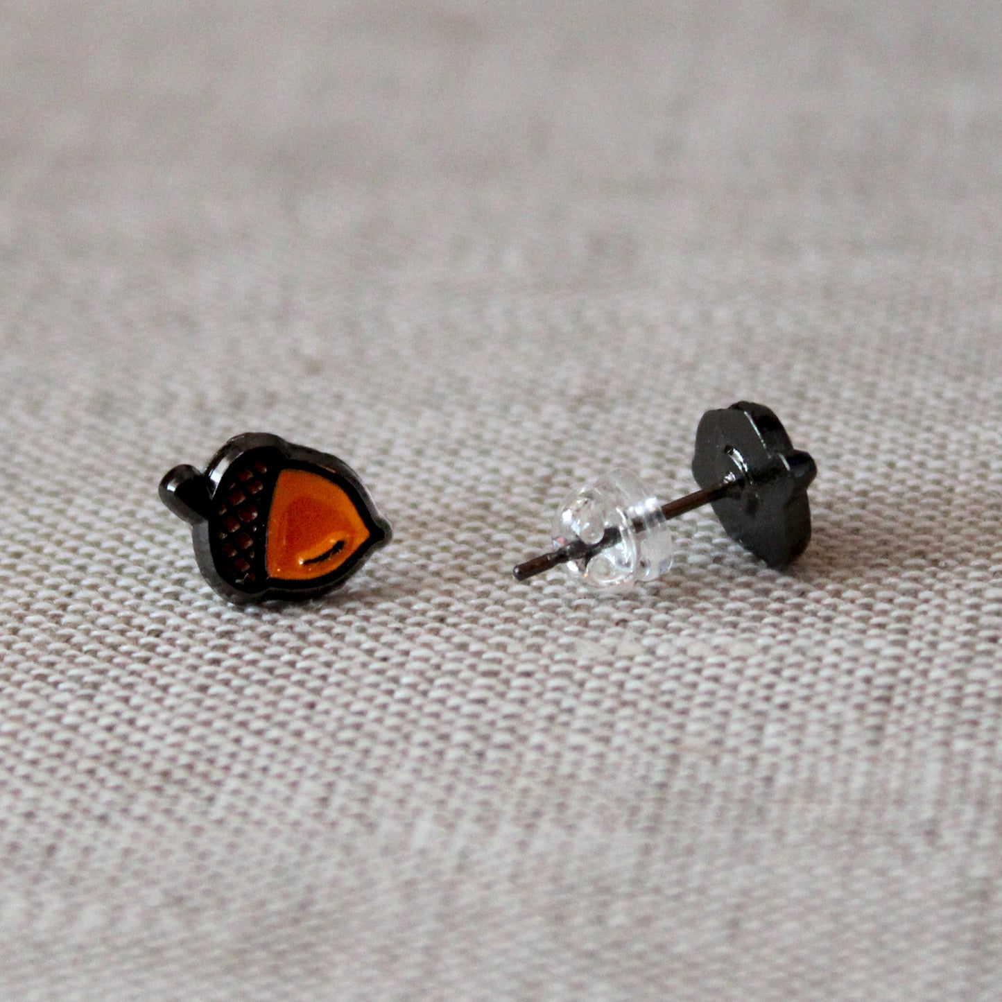 Acorn Soft Enamel Stud Earrings