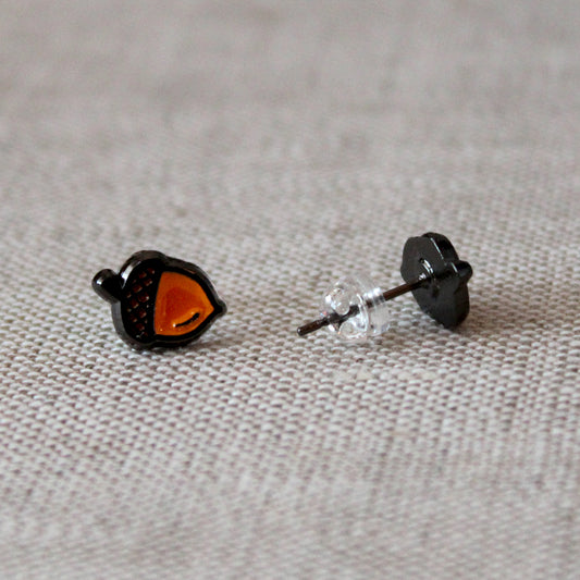 Acorn Soft Enamel Stud Earrings