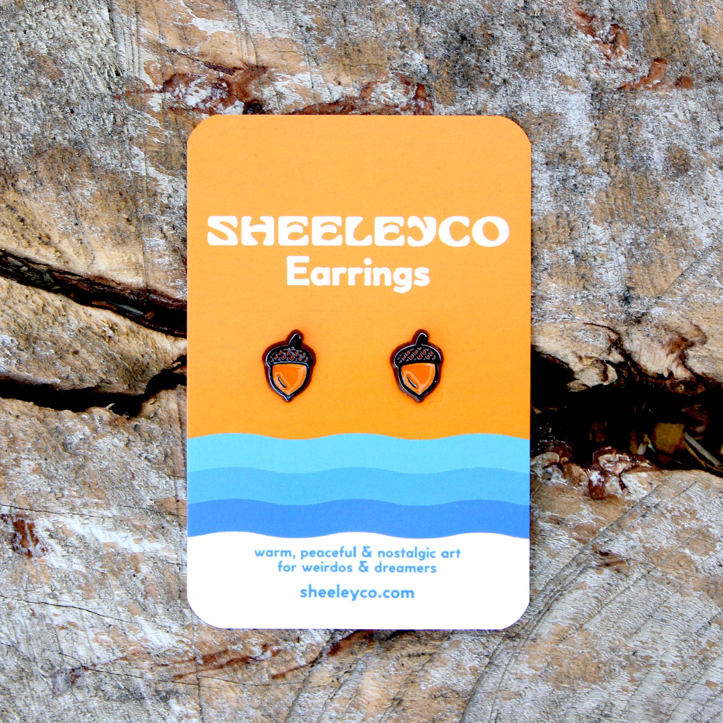 Acorn Soft Enamel Stud Earrings