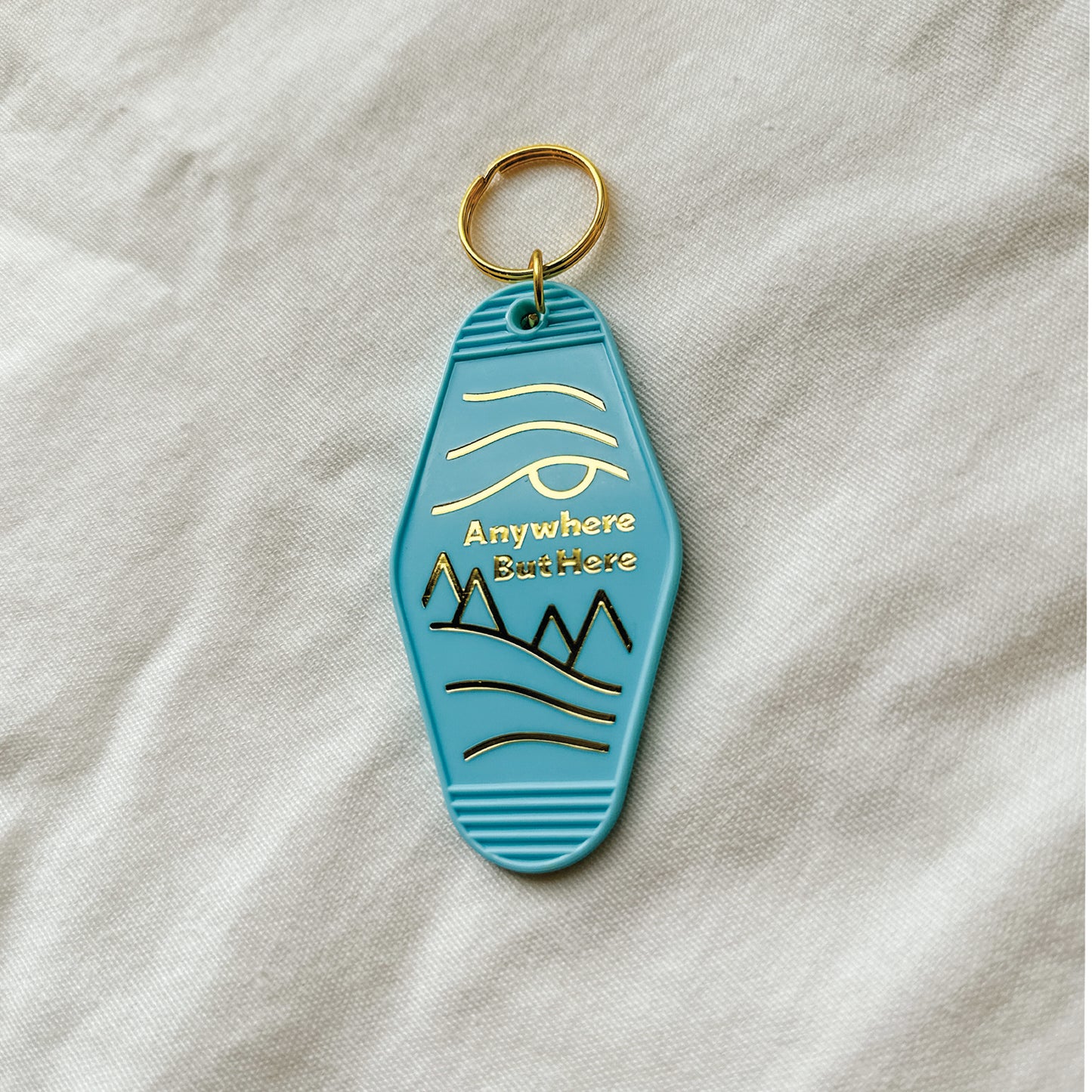 Anywhere But Here Hotel Keychain