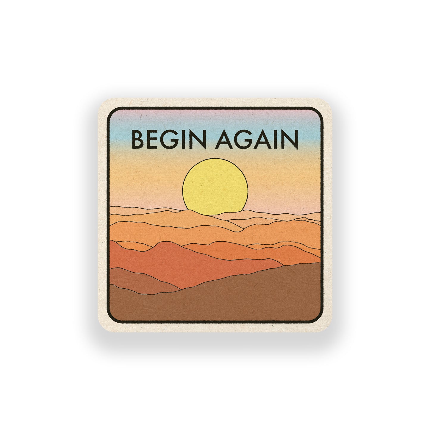 Begin Again Vinyl Sticker