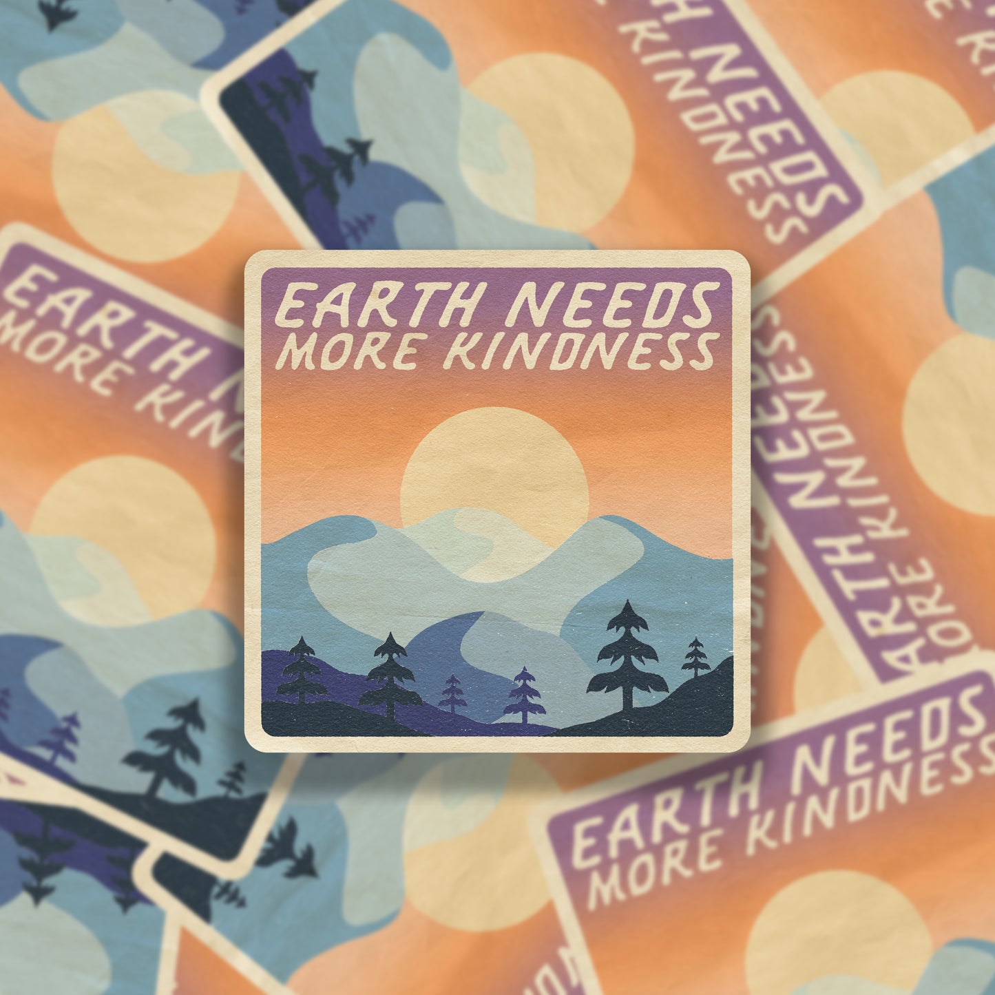 Earth Needs More Kindness Vinyl Sticker