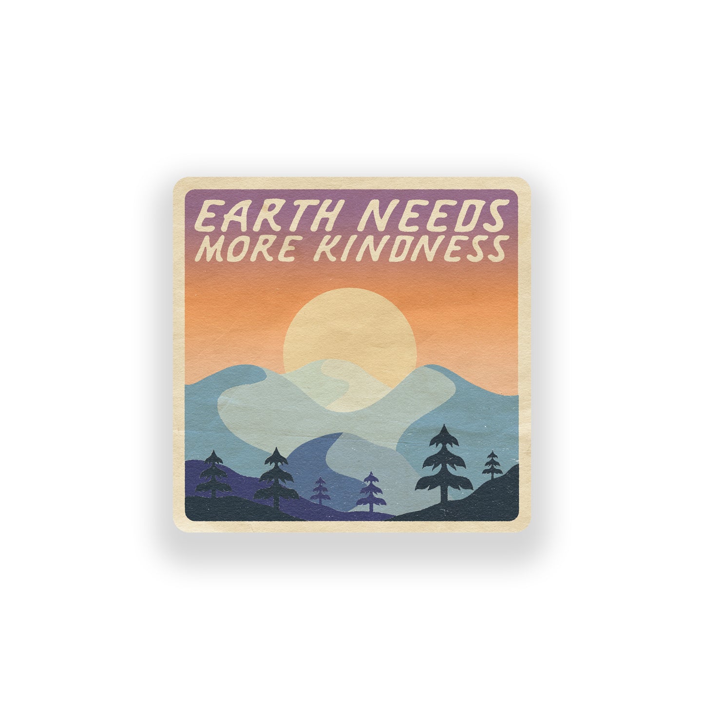 Earth Needs More Kindness Vinyl Sticker