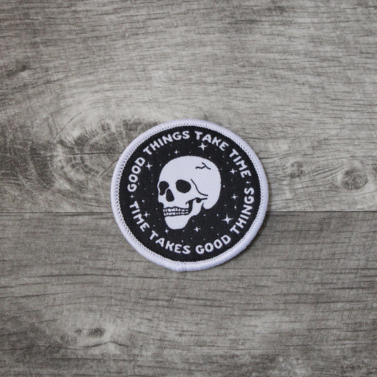 Good Things Take Time Woven Patch