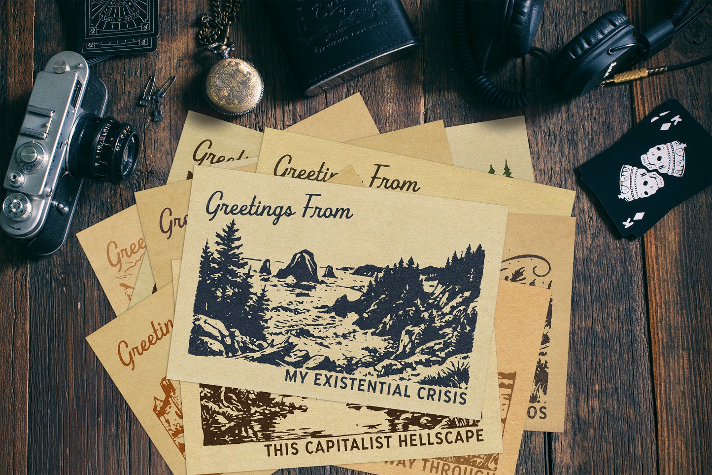 Greetings From... Illustrated Postcard 10 Pack