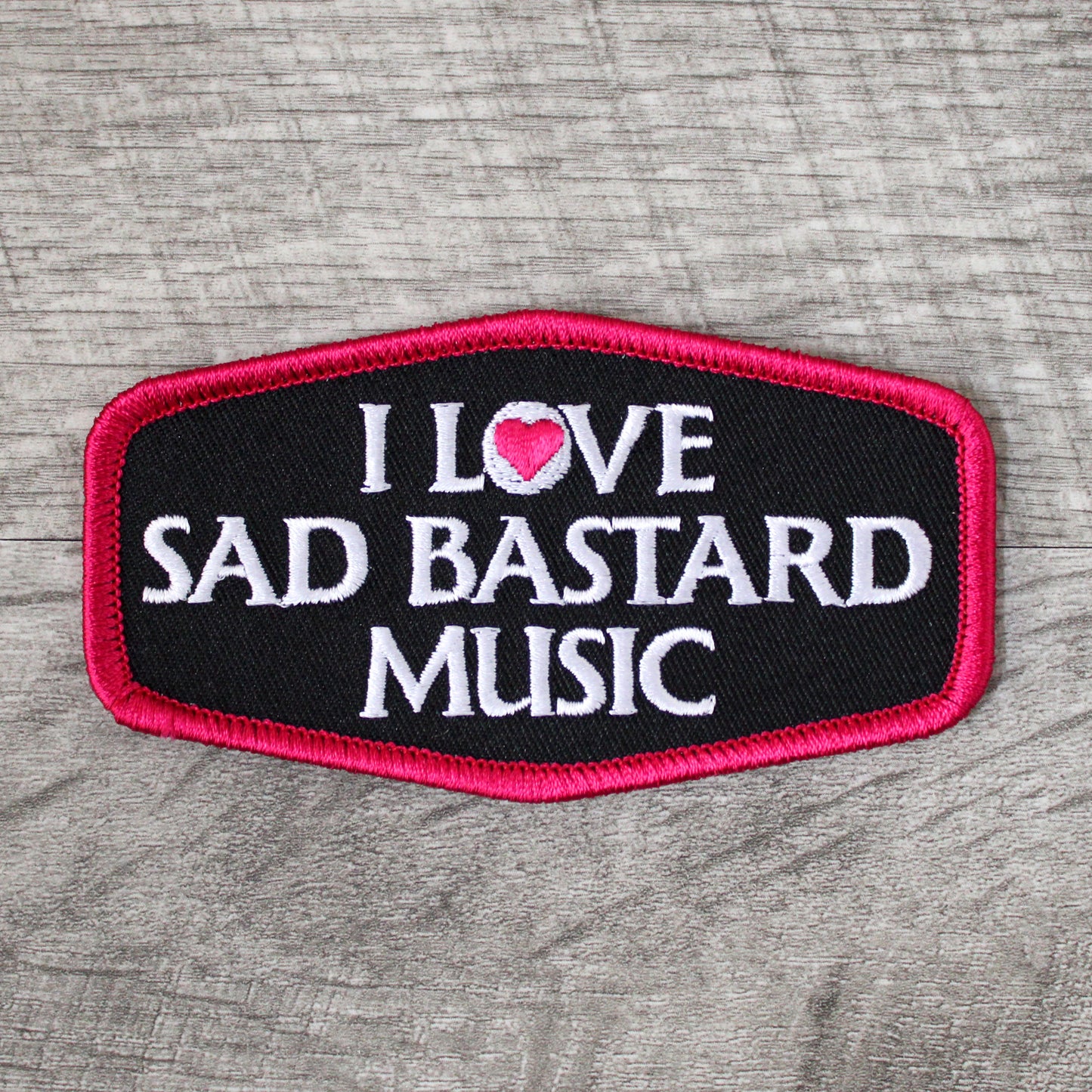 I Love Sad Bastard Music Embroidered Patch