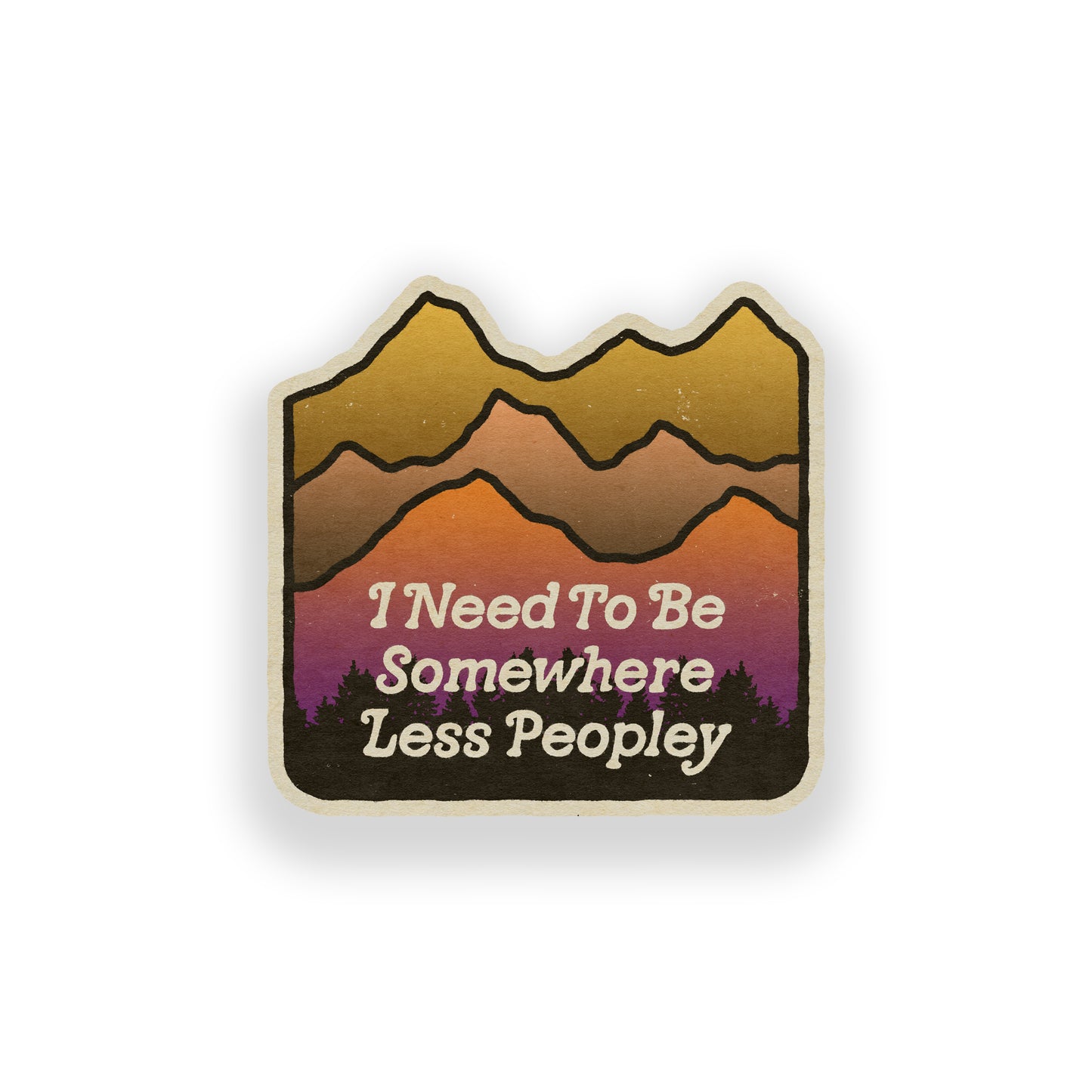 I Need To Be Somewhere Less Peopley Vinyl Sticker