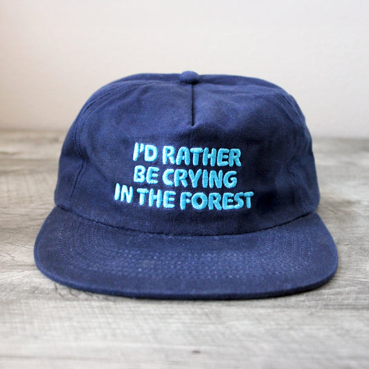 I'd Rather Be Crying In The Forest Waxed Cotton Hat
