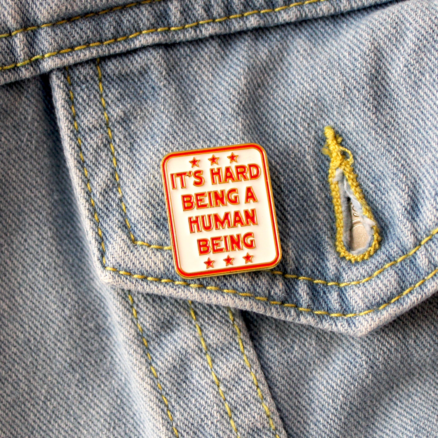 It's Hard Being A Human Being Soft Enamel Pin