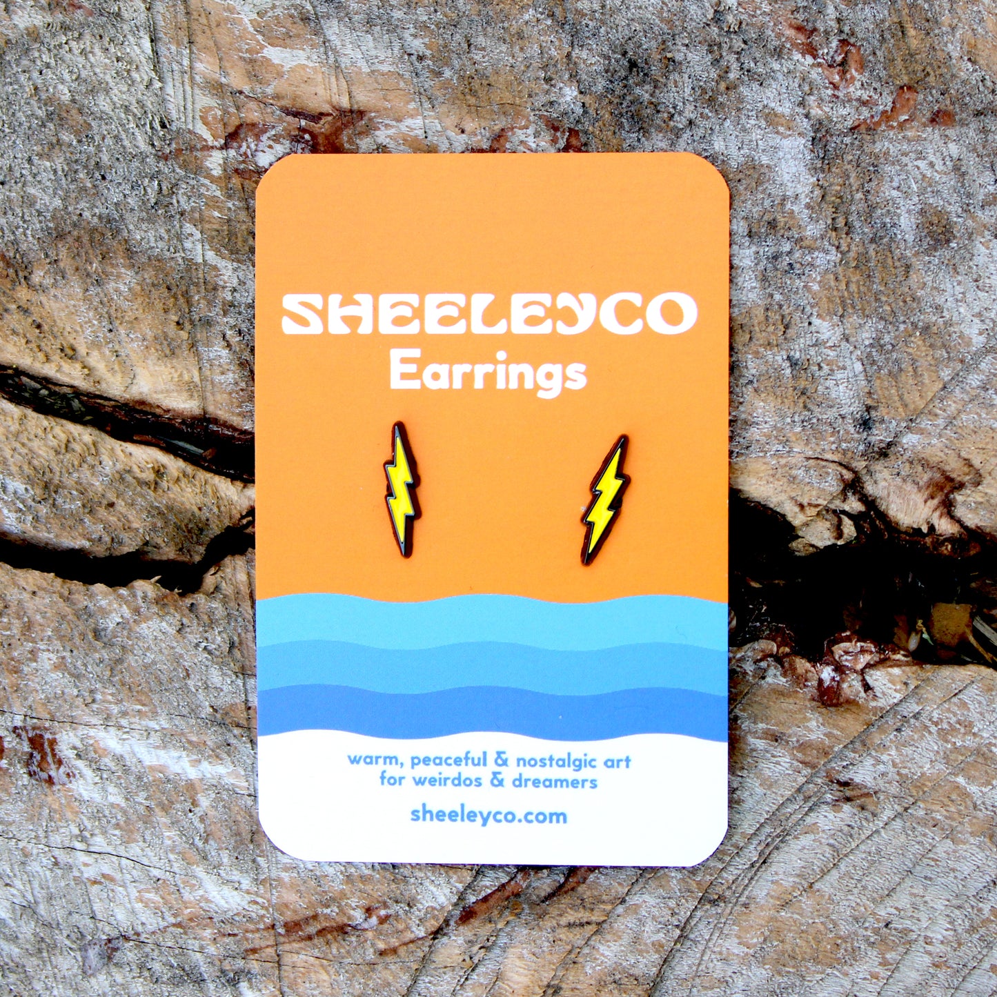 Lightning Bolt Soft Enamel Stud Earrings