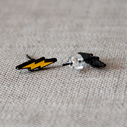 Lightning Bolt Soft Enamel Stud Earrings