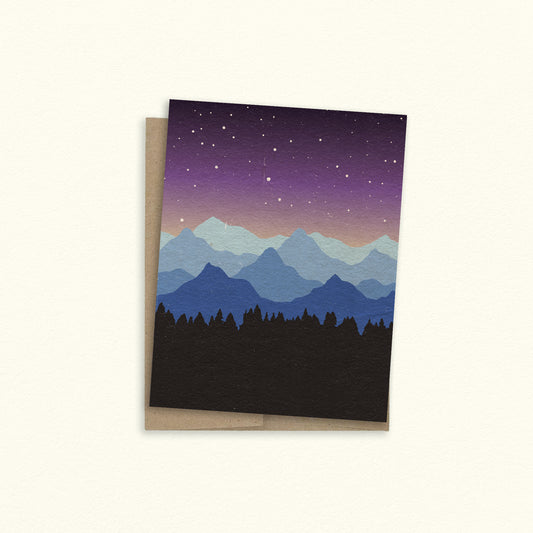 Luminous Mountains Greeting Card