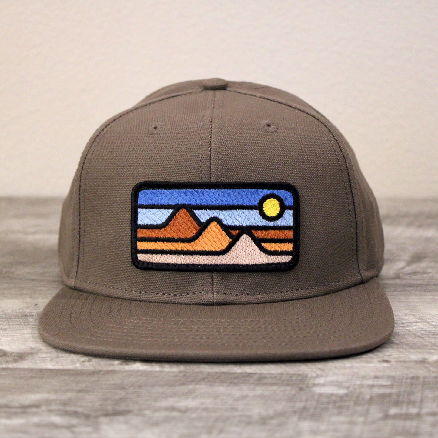 Mountain Color Stack Canvas Structured Six Panel Hat