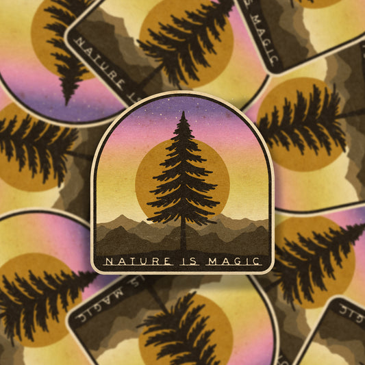 Nature Is Magic Vinyl Sticker