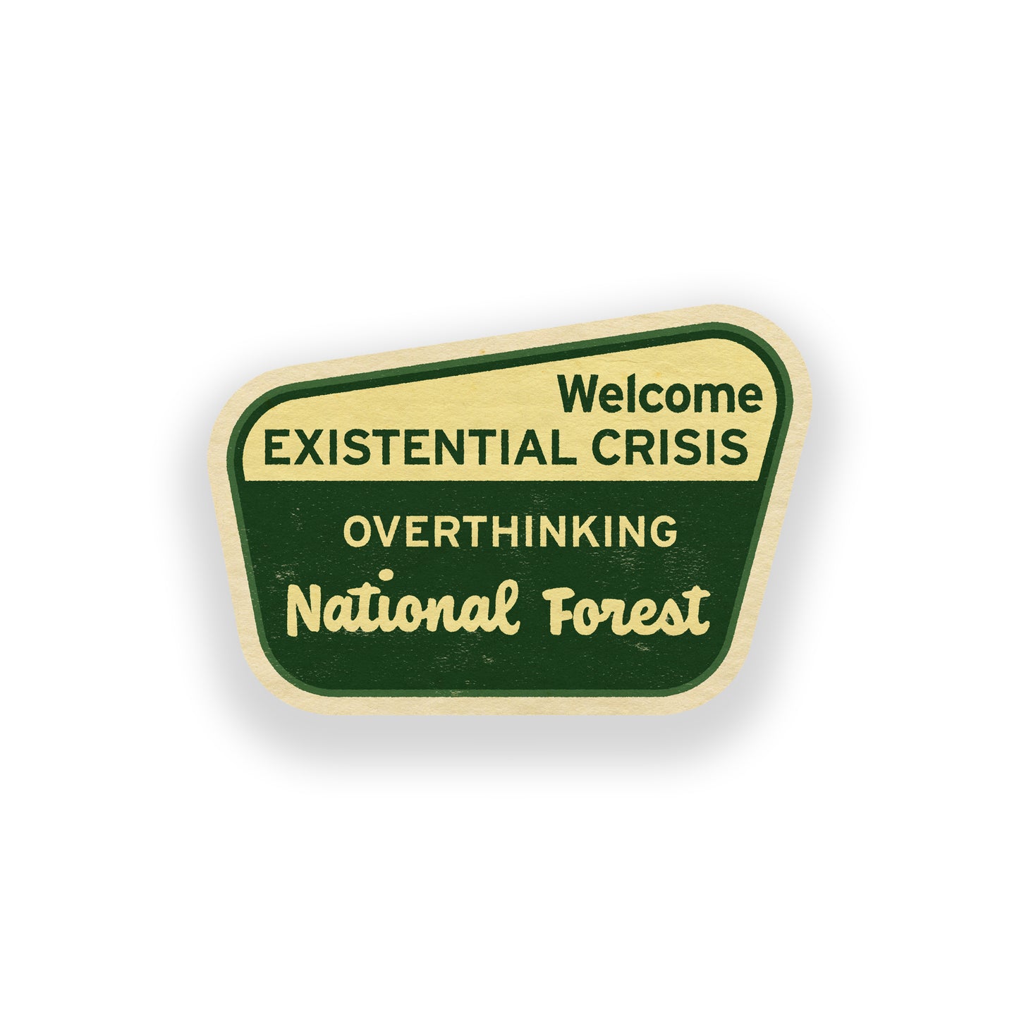 Overthinking National Forest Vinyl Sticker