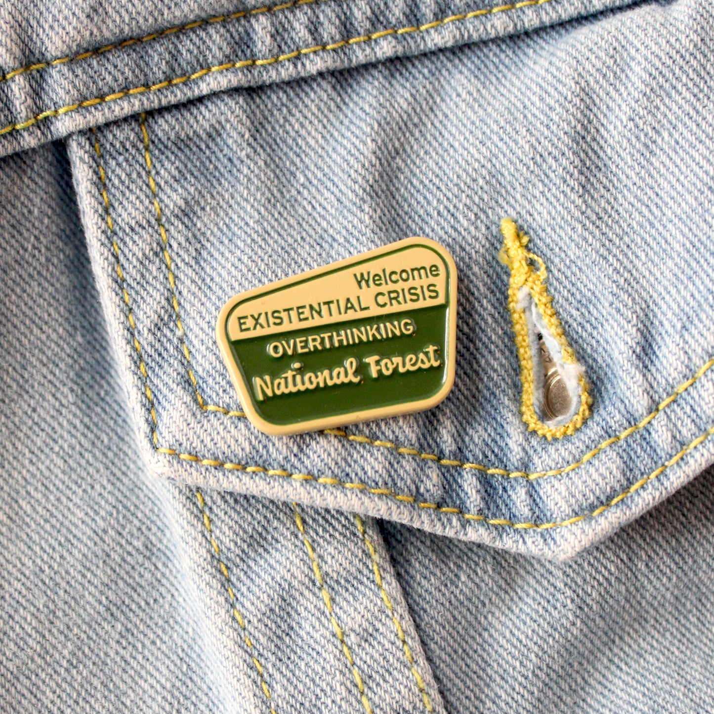 Overthinking National Forest Soft Enamel Pin