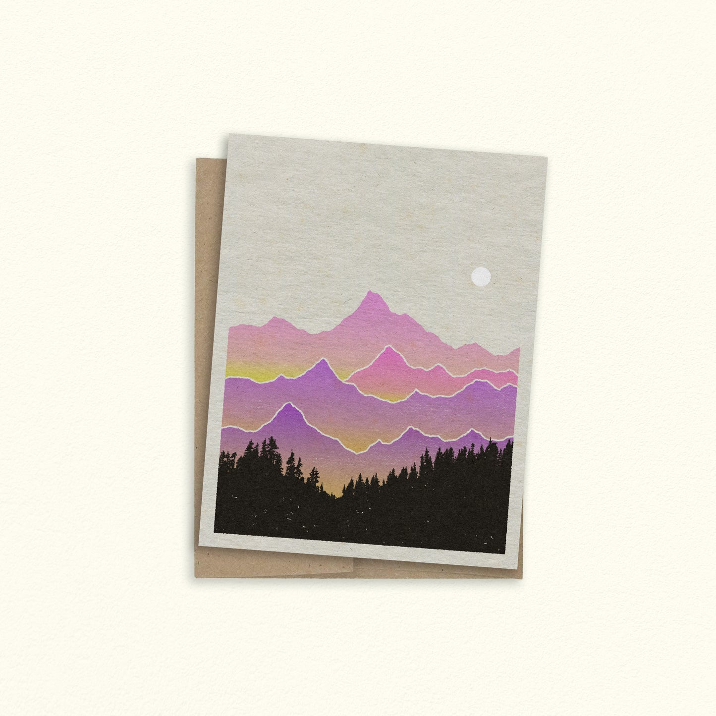 Pastel Mountains Greeting Card