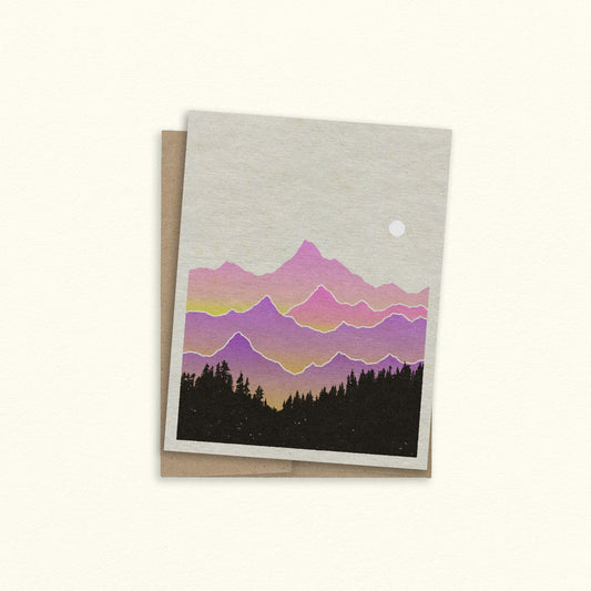 Pastel Mountains Greeting Card