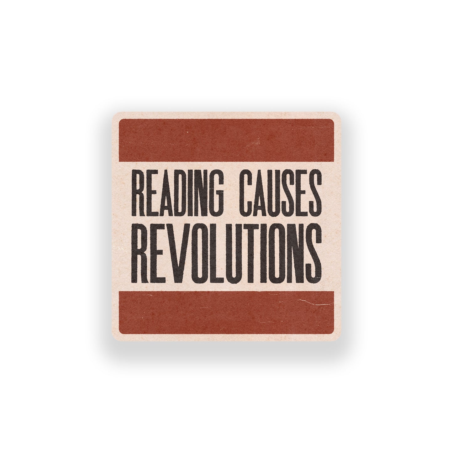 Reading Causes Revolutions Vinyl Sticker