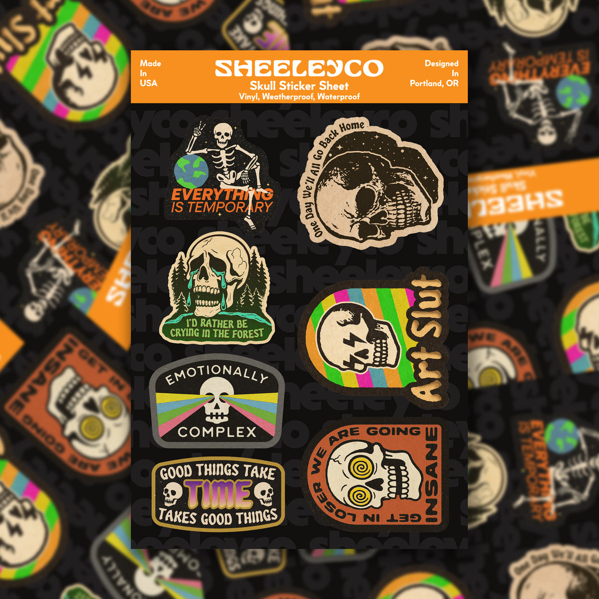 Skulls Sticker Sheet