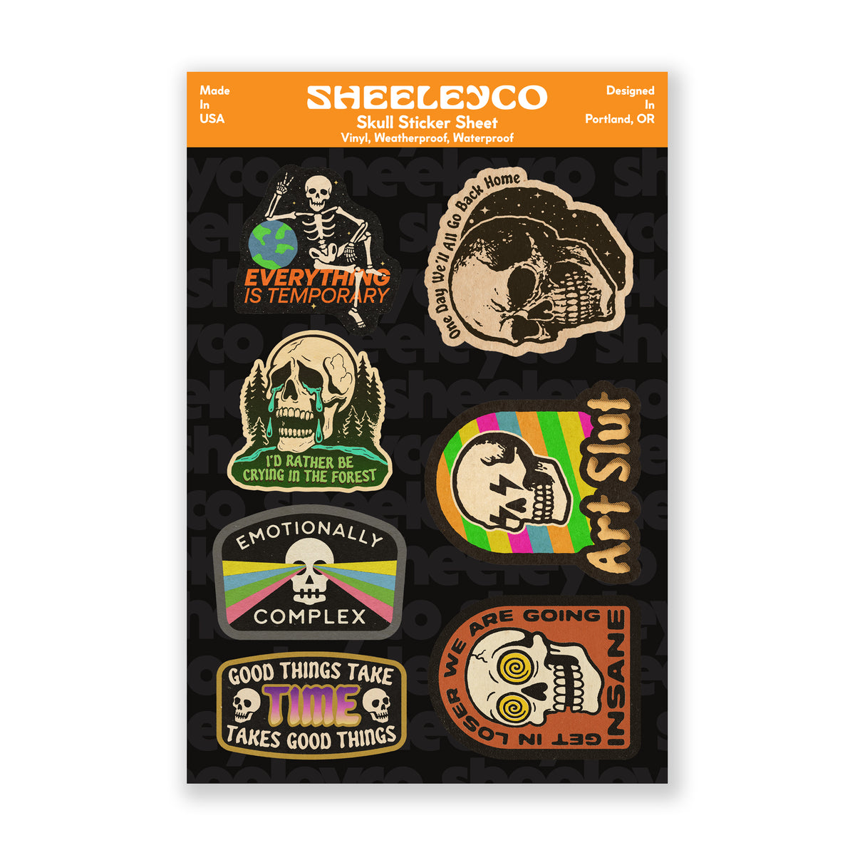 Skulls Sticker Sheet