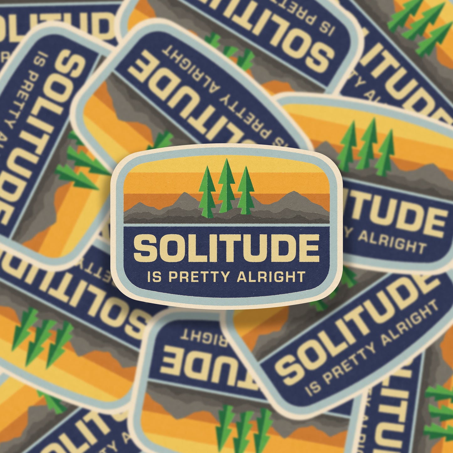 Solitude Is Pretty Alright Vinyl Sticker