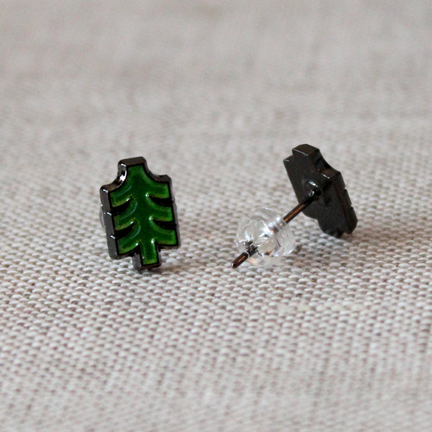 Retro Tree Soft Enamel Stud Earrings